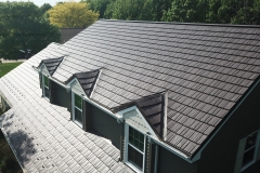 Rustic Metal Roofing Shingle in Mustang Brown