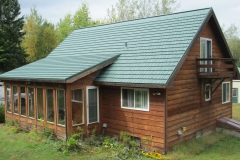 Rustic Metal Roofing Shingle in Forest Green