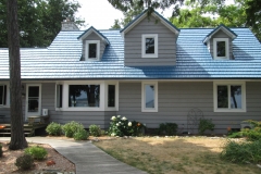 Rustic Metal Roofing Shingle in Oceanside Blue