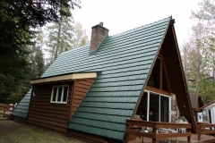 Rustic Metal Roofing Shingle in Forest Green