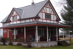 Rustic Metal Roofing Shingle  in Deep Charcoal