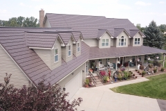 Rustic Metal Roofing Shingle in Mustang Brown