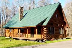 Rustic Metal Roofing Shingle in Forest Green
