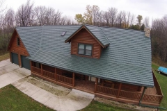 Rustic Metal Roofing Shingle in Forest Green