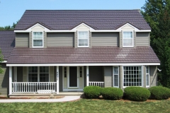 Rustic Metal Roofing Shingle in Mustang Brown