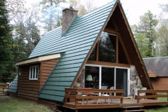 Rustic Metal Roofing Shingle in Forest Green