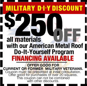 Military DIY Discount - $250 off