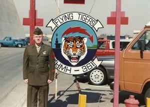 Ray's in military uniform